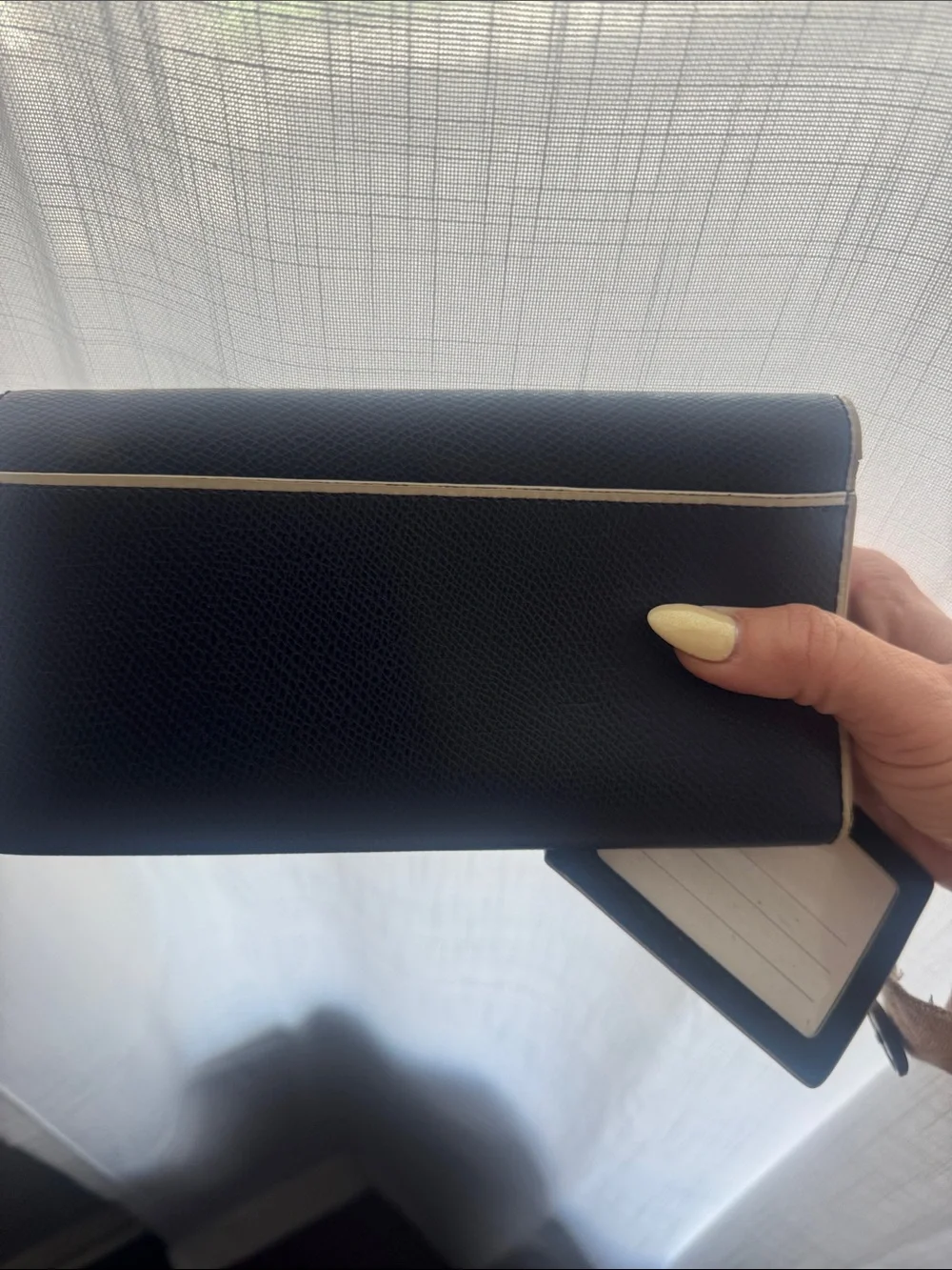 Coach navy crossgrain